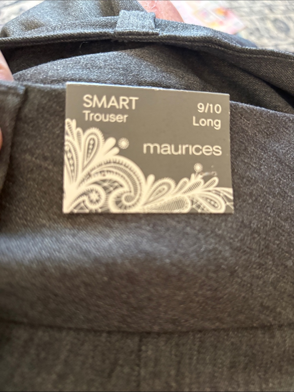 Maurice's grey smart trousers with faux pockets Size 9/10 Long - Picture 10 of 11